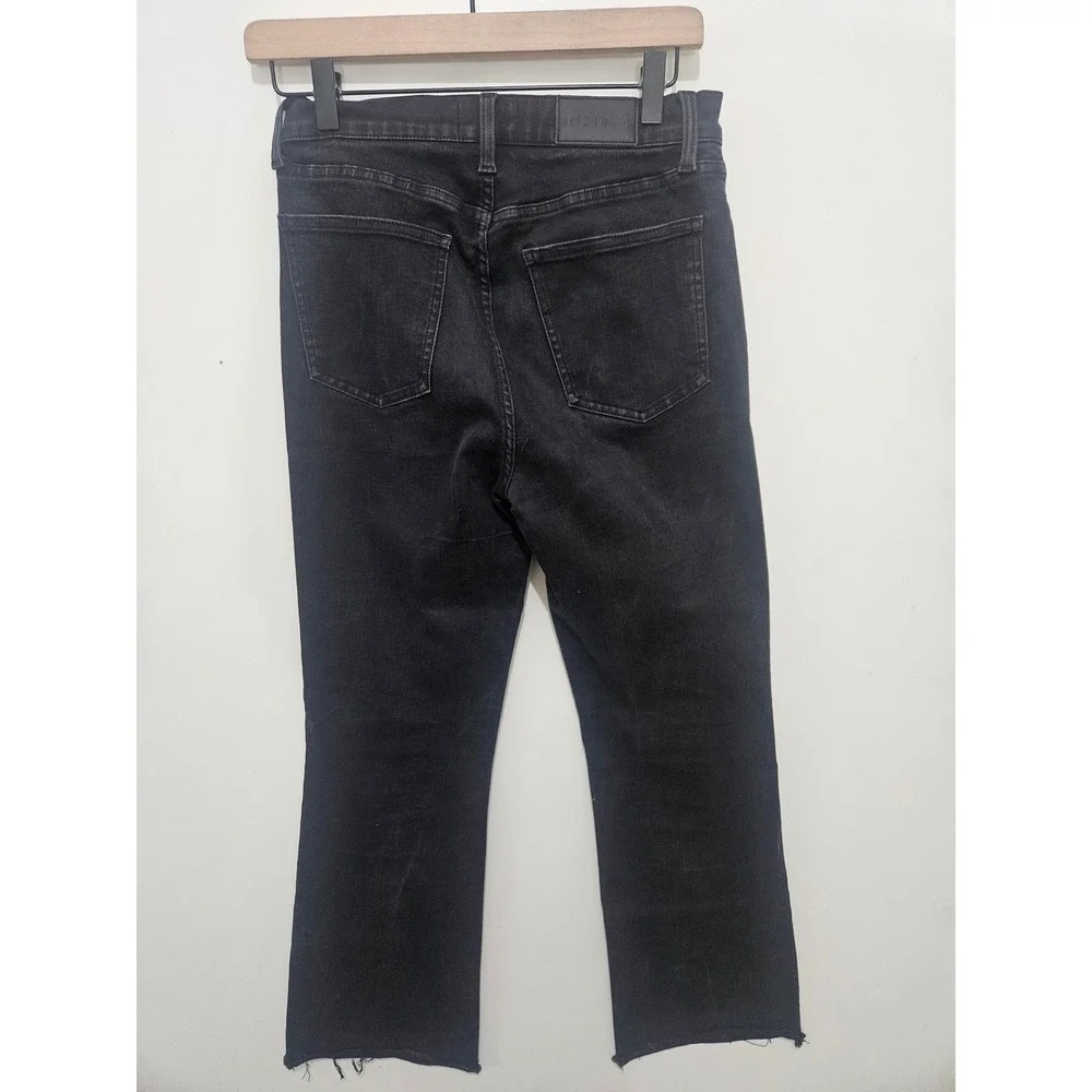 Pistola Black High Rise Raw Hem‎ Flare Jeans Size 28 P6088QAD-JBL